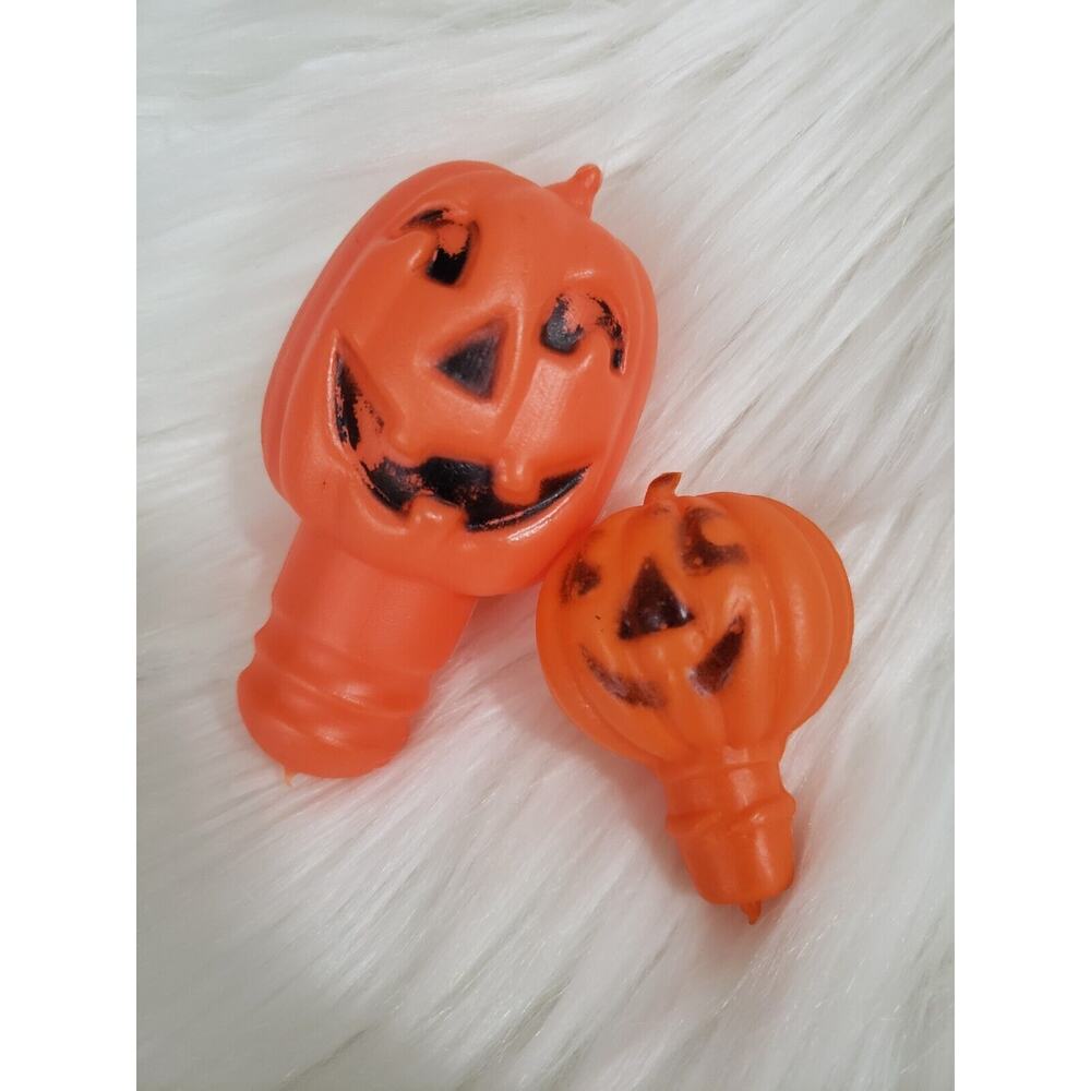 RTC Chicago Blow Mold Jack O Lantern Candy Tube Topper Coin Holder 4 Inches